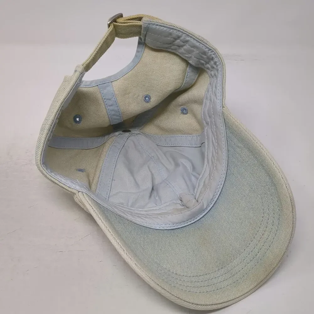 Calvin Klein Jeans Baseball Cap Blue One Size Slideback Light Wash Denim Hat